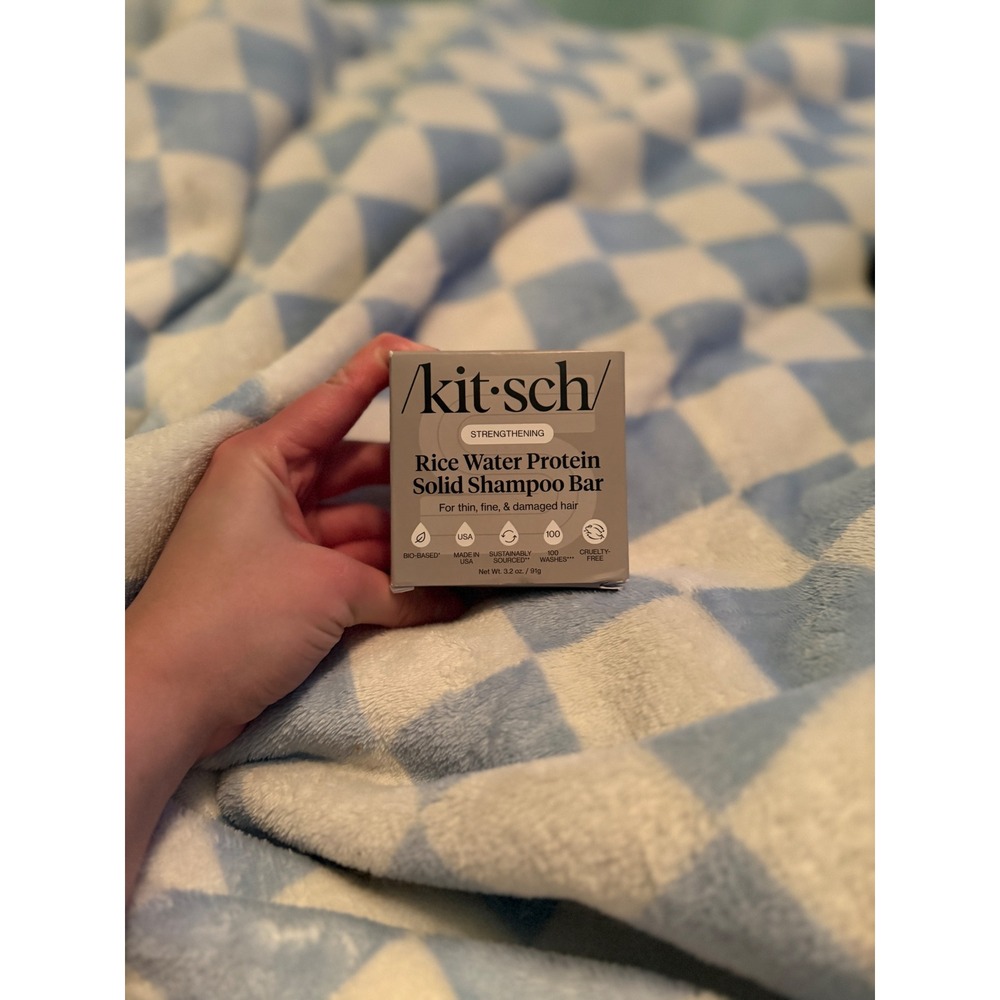 Kitsch Rice Water Protein Strengthening Solid Shampoo Bar Eco Friendly New